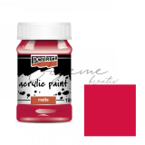 Akrylová farba matná PENTART 100 ml - Karmínová červená