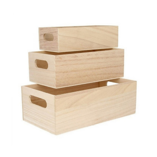 Set 3 drevených boxov ARTEMIO 