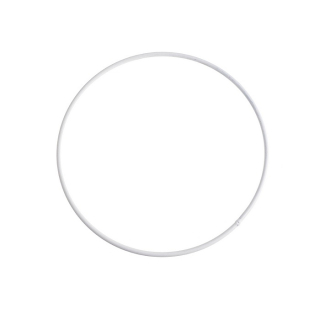 Kovový kruh 20 cm - Biely