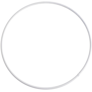 Kovový kruh 50 cm - Biely