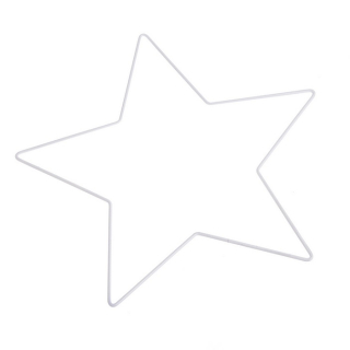 Kovová hviezda 35 cm - Biela 