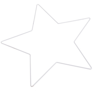 Kovová hviezda 40 cm - Biela 