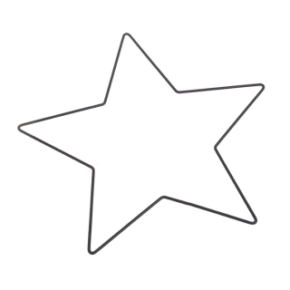 Kovová hviezda 35 cm - Čierna
