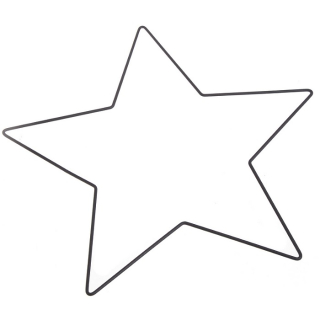 Kovová hviezda 40 cm - Čierna 