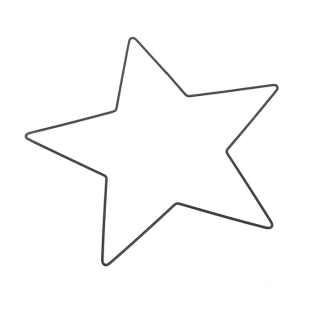 Kovová hviezda 30 cm - Čierna