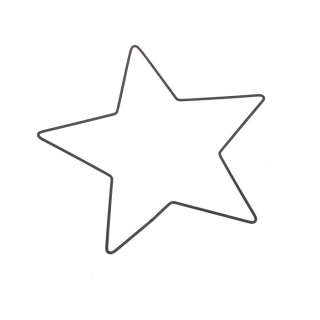 Kovová hviezda 25 cm - Čierna