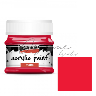 Akrylová farba matná PENTART 50 ml - Ružovo červená