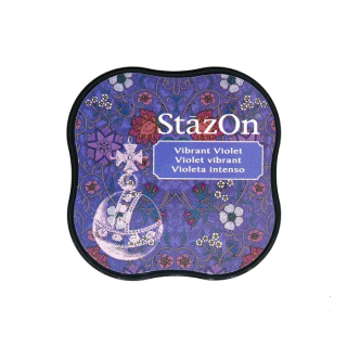 Pečiatková poduška StazOn - Žiarivá fialová