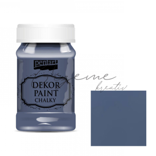 Farba Dekor paint Chalky PENTART 100 ml - Atramentová modrá