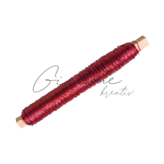 Drôt aranžérsky na drievku 0,55 mm / 100 g - Karmínovo červený
