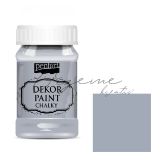 Farba Dekor paint Chalky PENTART 100 ml - Sivá