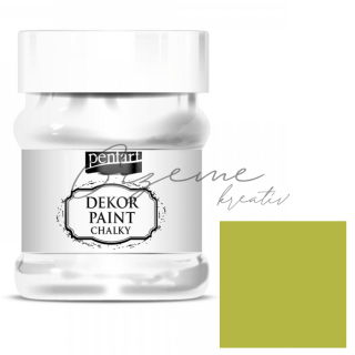Farba Dekor paint chalky PENTART 230 ml - Žltkastá zelená
