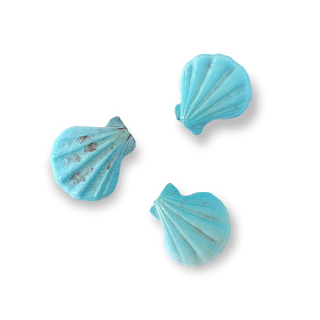 Dekoračná morská mušľa 2 ks - Modrá