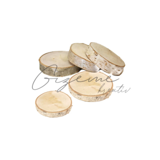 Drevené brezové plátky 5 ks - Okrúhle
