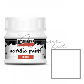 Akrylová farba matná PENTART 50 ml - Biela