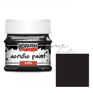 Akrylová farba matná PENTART 50 ml - Čierna