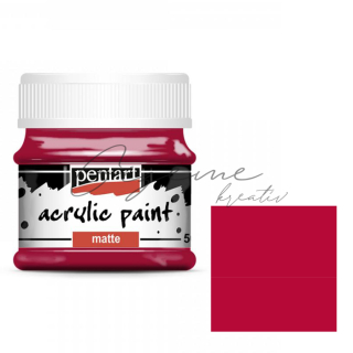 Akrylová farba matná PENTART 50 ml - Vínovo červená